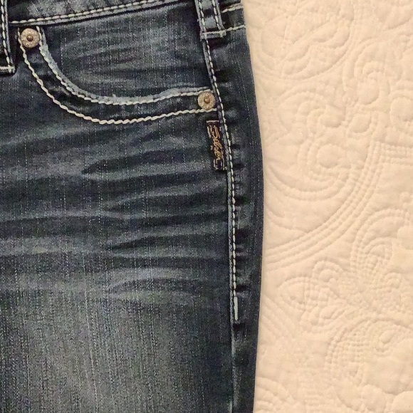 Silver Aiko Lo Rise Bootcut Jeans, 28W 31L - Picture 9 of 15